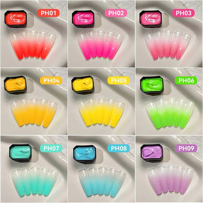 Personal Health Care 9 Colour Gradient Painting Gel Nail 4-in-1 Used For Gradient Nail Stamping Pattern