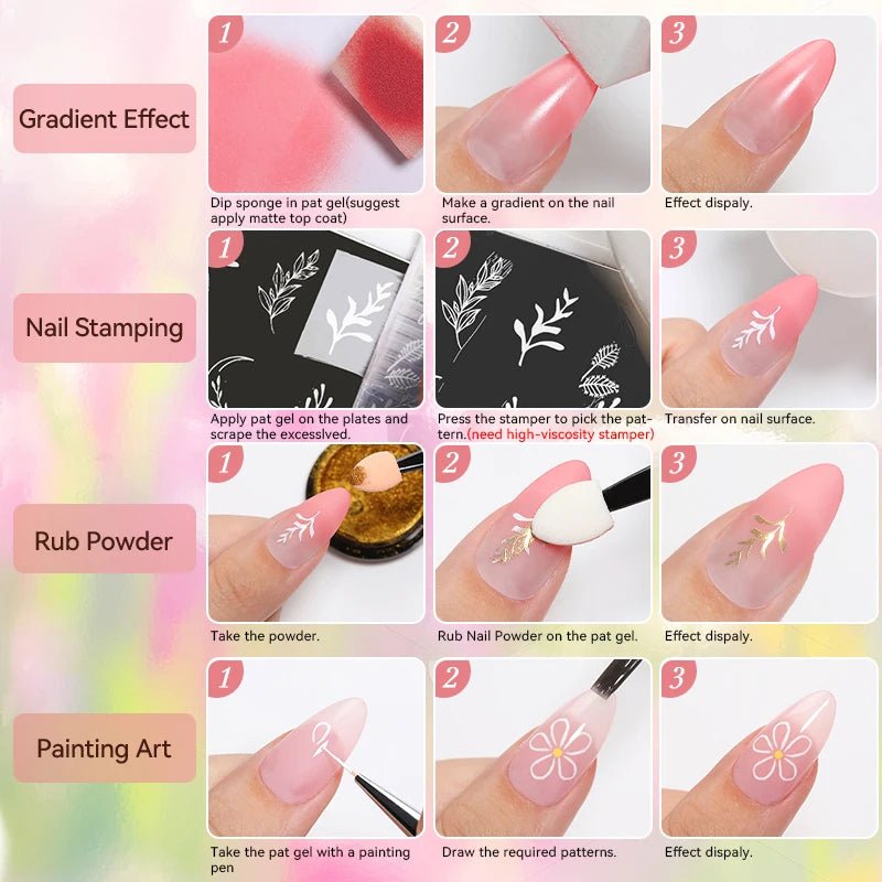 Personal Health Care 9 Colour Gradient Painting Gel Nail 4-in-1 Used For Gradient Nail Stamping Pattern