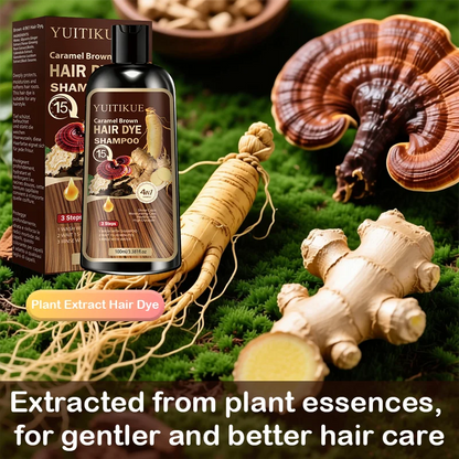 Personal Health Care Caramel Brown Hair Dye Shampoo  4-in-1 Moisturizing For All Hair Types