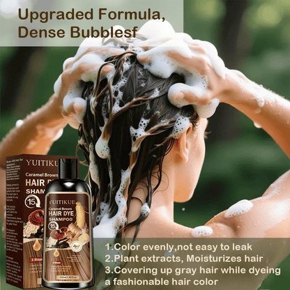 Personal Health Care Caramel Brown Hair Dye Shampoo  4-in-1 Moisturizing For All Hair Types