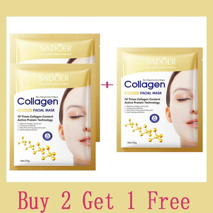 Personal Health Care Collagen Anti-Wrinkle Facial Mask Anti-Aging, Korean Skin Care (10 Pieces)