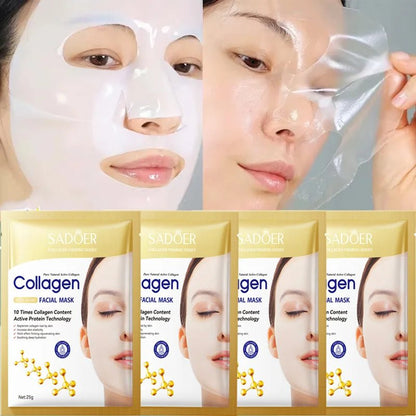 Personal Health Care Collagen Anti-Wrinkle Facial Mask Anti-Aging, Korean Skin Care (10 Pieces)