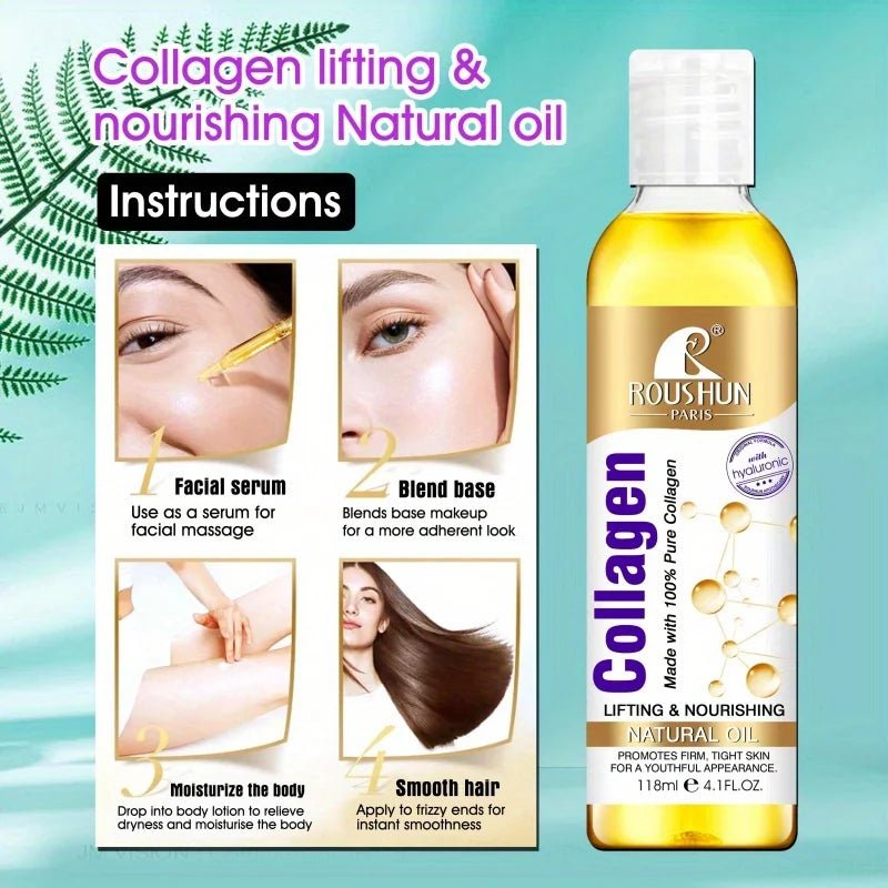 Personal Health Care Collagen Facial Essence Oil, Body Massage Oil, Nourishing Natural Body Oil, and Hair Care