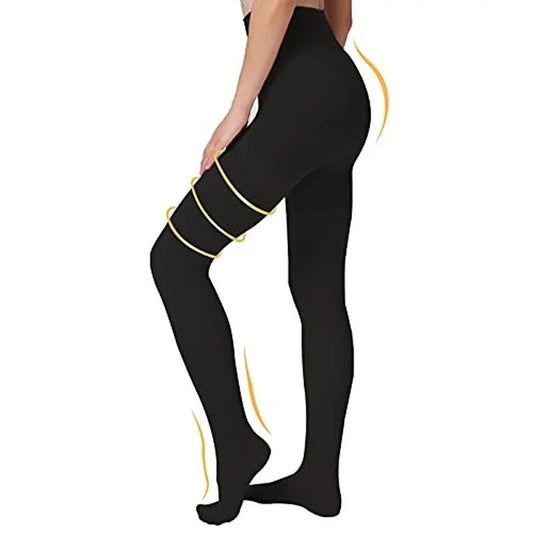 Personal Health Care Compression Pantyhose (15-20 mm Hg) Medical Graduated Stockings Black Colour 