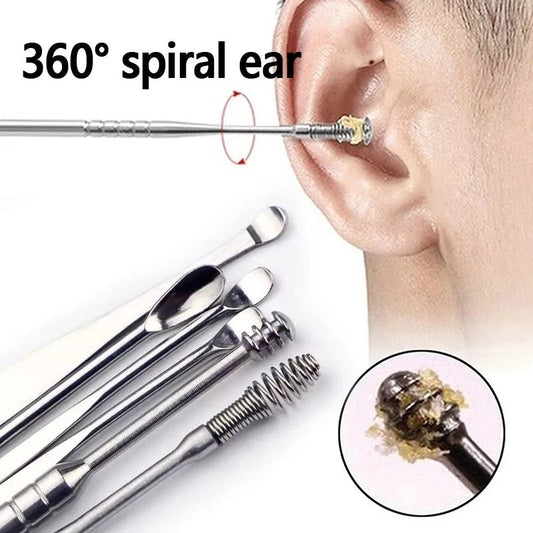 Personal Health Care Ear cleaner Ear Wax Pickers Stainless Steel (6 Pcs/set)