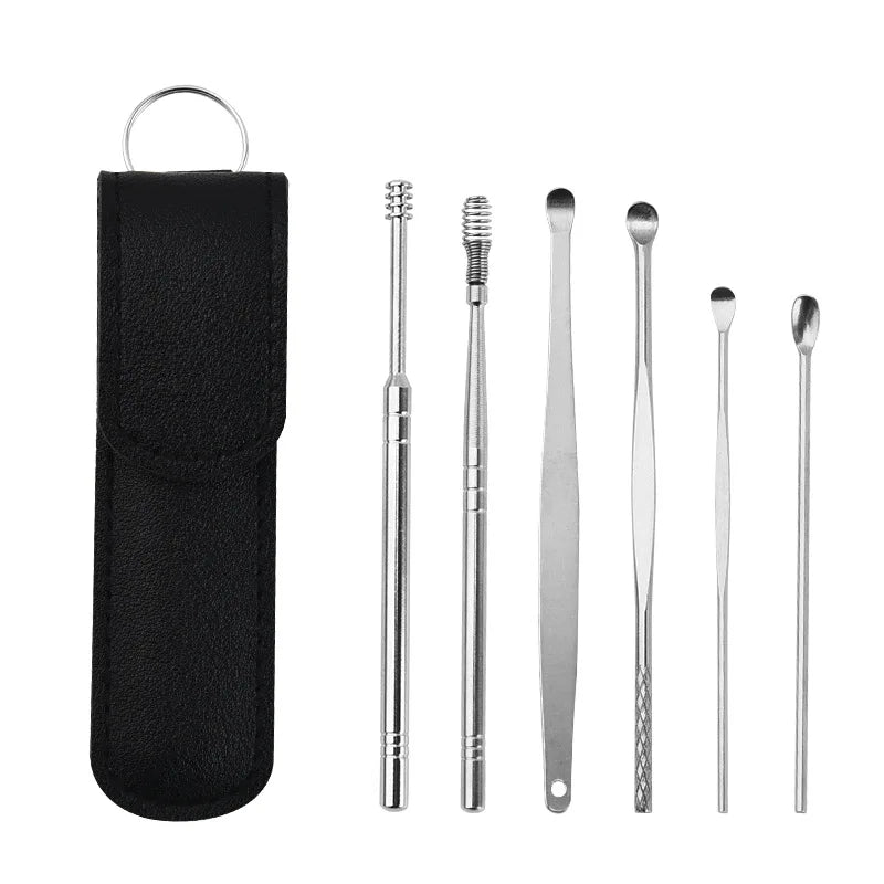 Personal Health Care Ear cleaner Ear Wax Pickers Stainless Steel (6 Pcs/set)