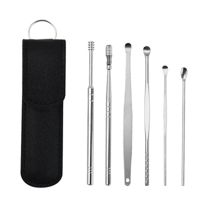 Personal Health Care Ear cleaner Ear Wax Pickers Stainless Steel (6 Pcs/set)