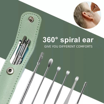 Personal Health Care Ear cleaner Ear Wax Pickers Stainless Steel (6 Pcs/set)