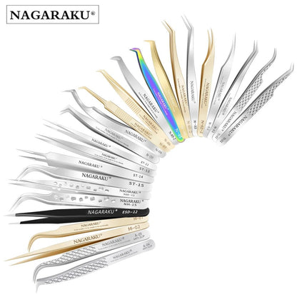 Personal Health Care Eyelash 3D Extension Tweezers - Stainless Steel - Accurate Clip