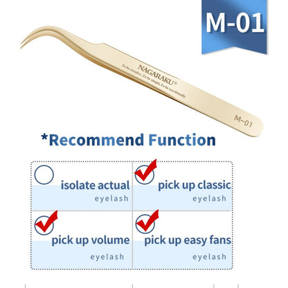 Personal Health Care Eyelash 3D Extension Tweezers - Stainless Steel - Accurate Clip