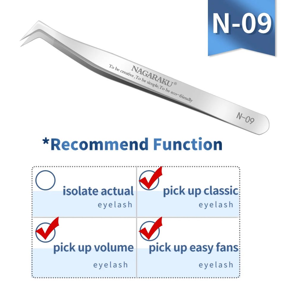 Personal Health Care Eyelash 3D Extension Tweezers - Stainless Steel - Accurate Clip