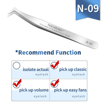 Personal Health Care Eyelash 3D Extension Tweezers - Stainless Steel - Accurate Clip