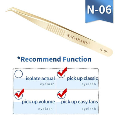 Personal Health Care Eyelash 3D Extension Tweezers - Stainless Steel - Accurate Clip