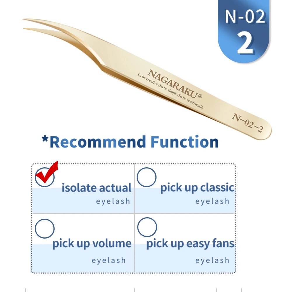 Personal Health Care Eyelash 3D Extension Tweezers - Stainless Steel - Accurate Clip