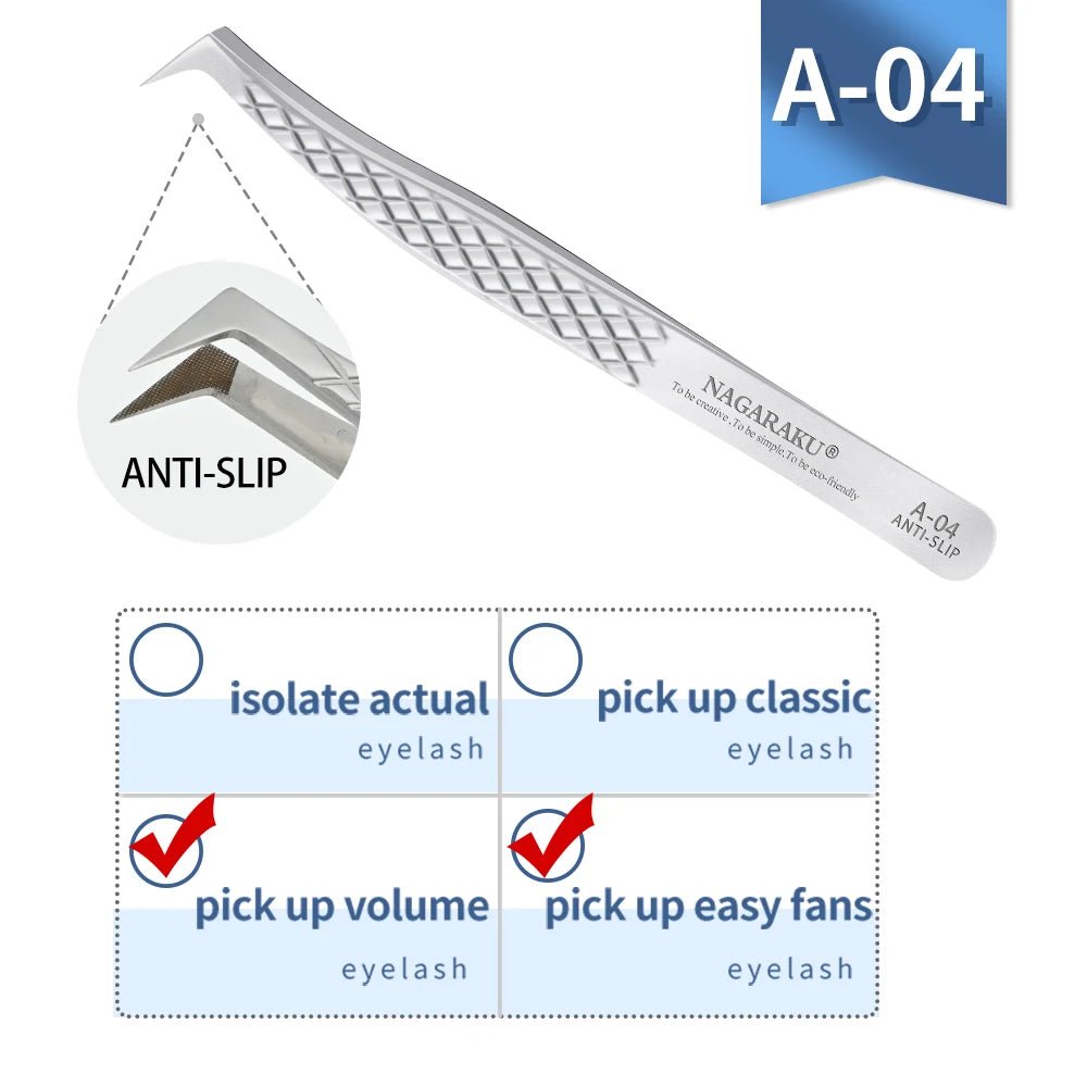 Personal Health Care Eyelash 3D Extension Tweezers - Stainless Steel - Accurate Clip