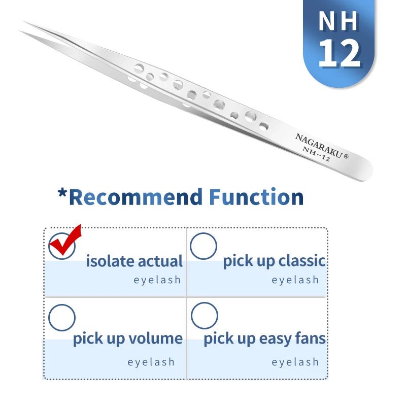Personal Health Care Eyelash 3D Extension Tweezers - Stainless Steel - Accurate Clip