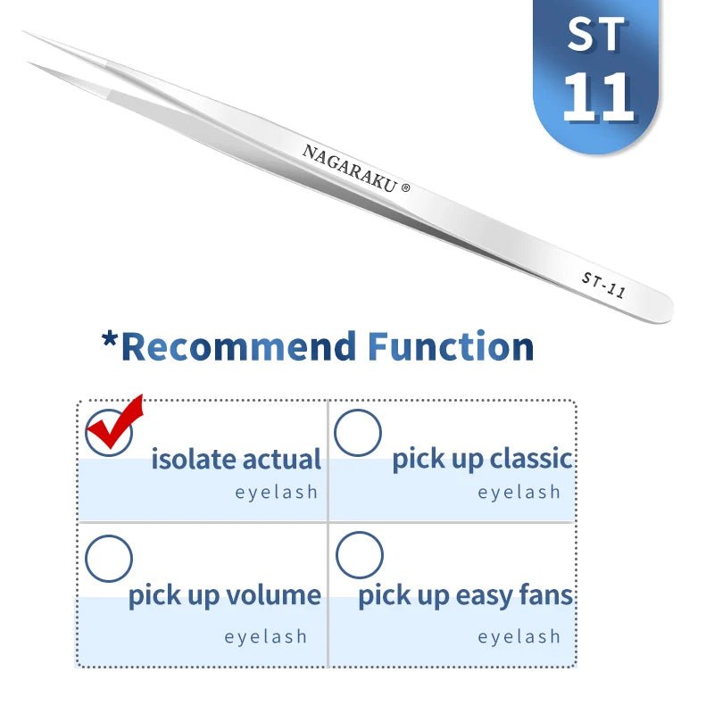Personal Health Care Eyelash 3D Extension Tweezers - Stainless Steel - Accurate Clip