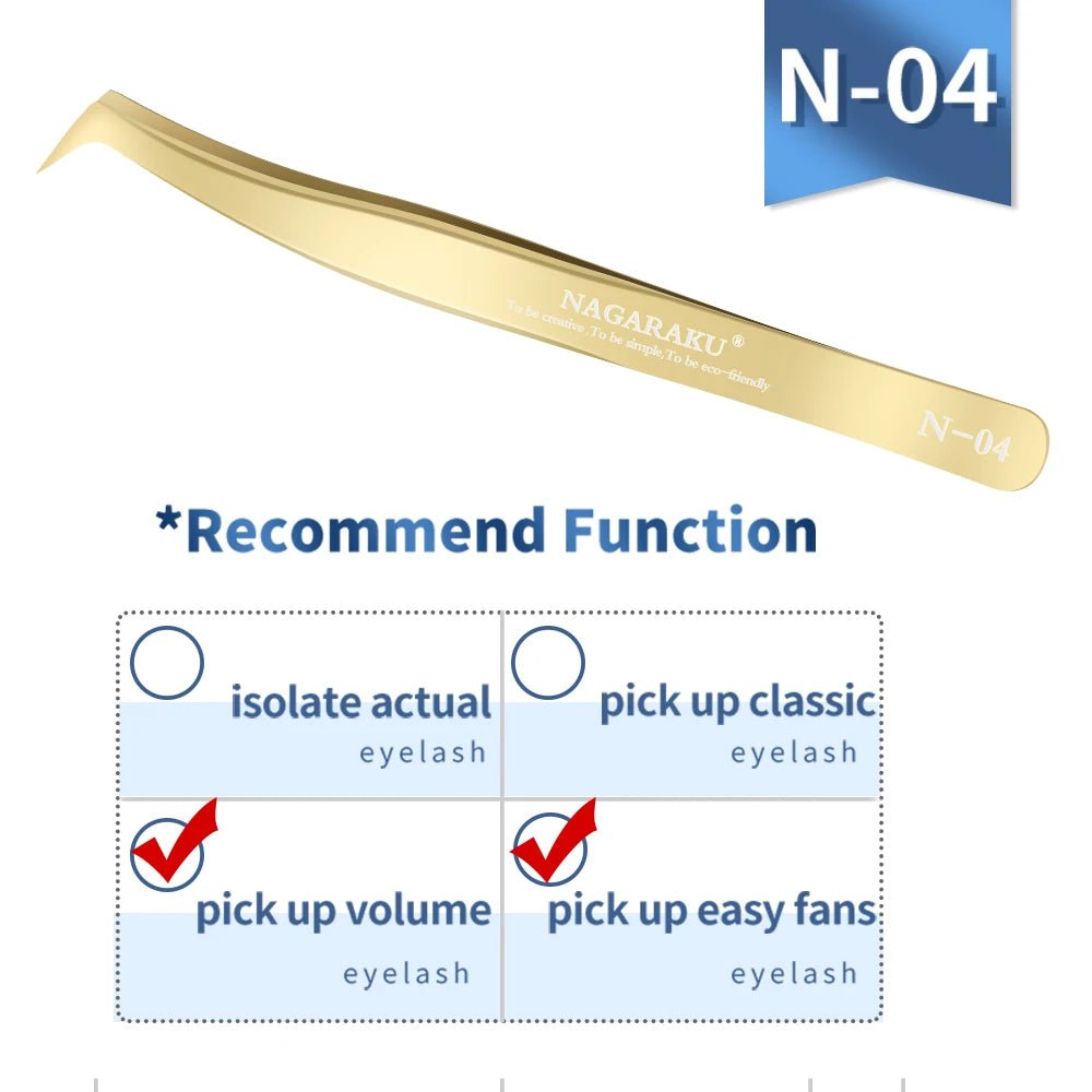 Personal Health Care Eyelash 3D Extension Tweezers - Stainless Steel - Accurate Clip