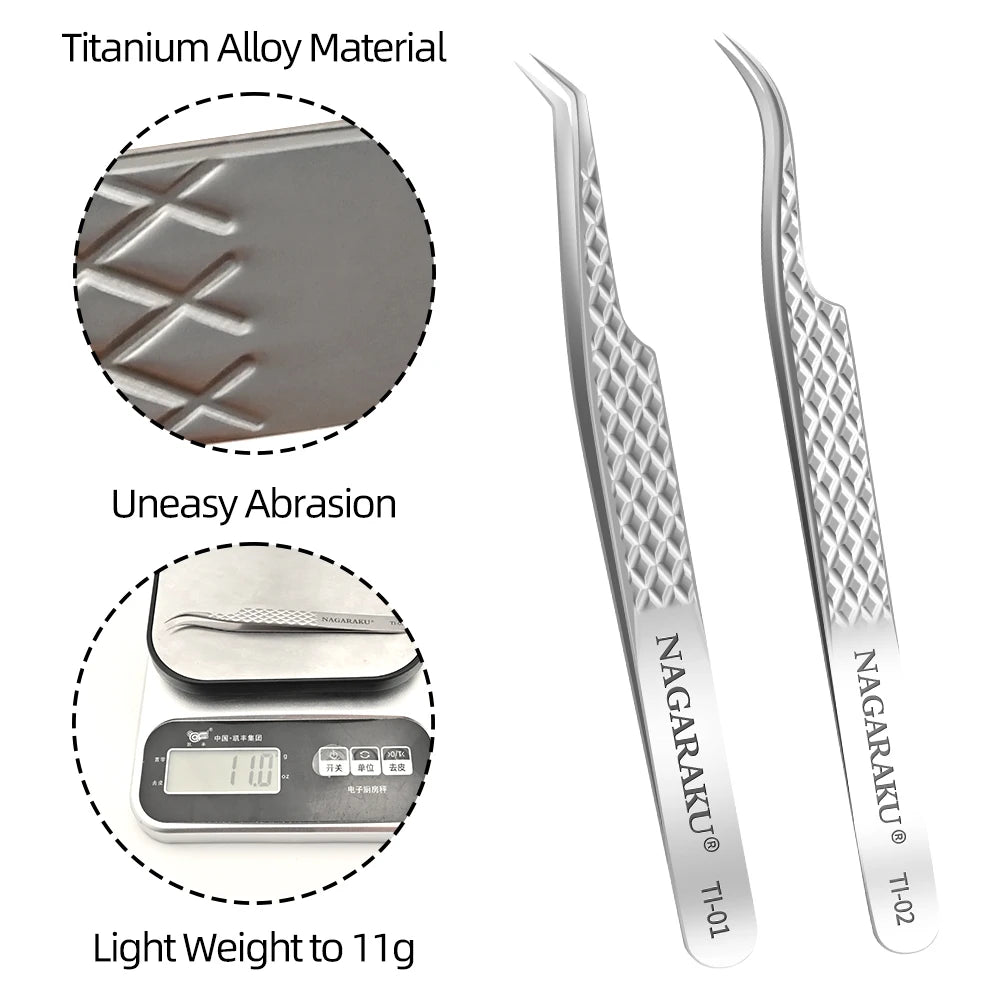 Personal Health Care Eyelash 3D Extension Tweezers - Stainless Steel - Accurate Clip