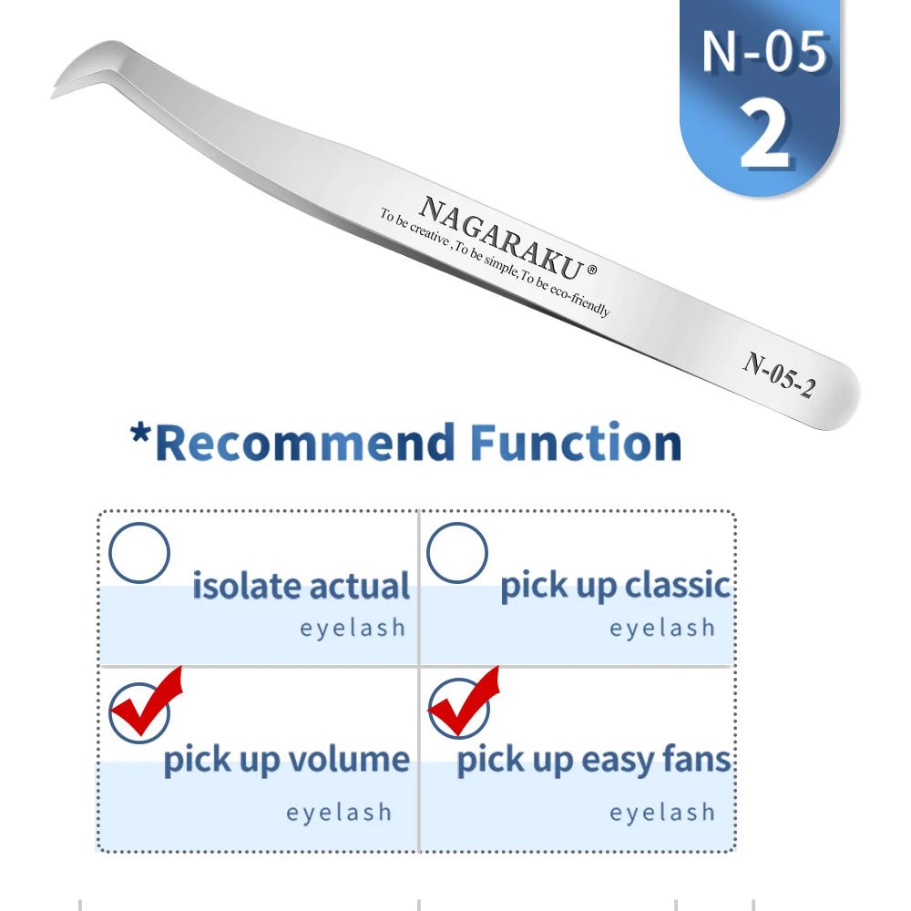 Personal Health Care Eyelash 3D Extension Tweezers - Stainless Steel - Accurate Clip