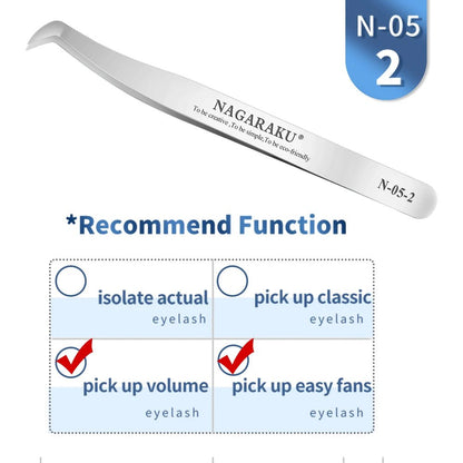 Personal Health Care Eyelash 3D Extension Tweezers - Stainless Steel - Accurate Clip