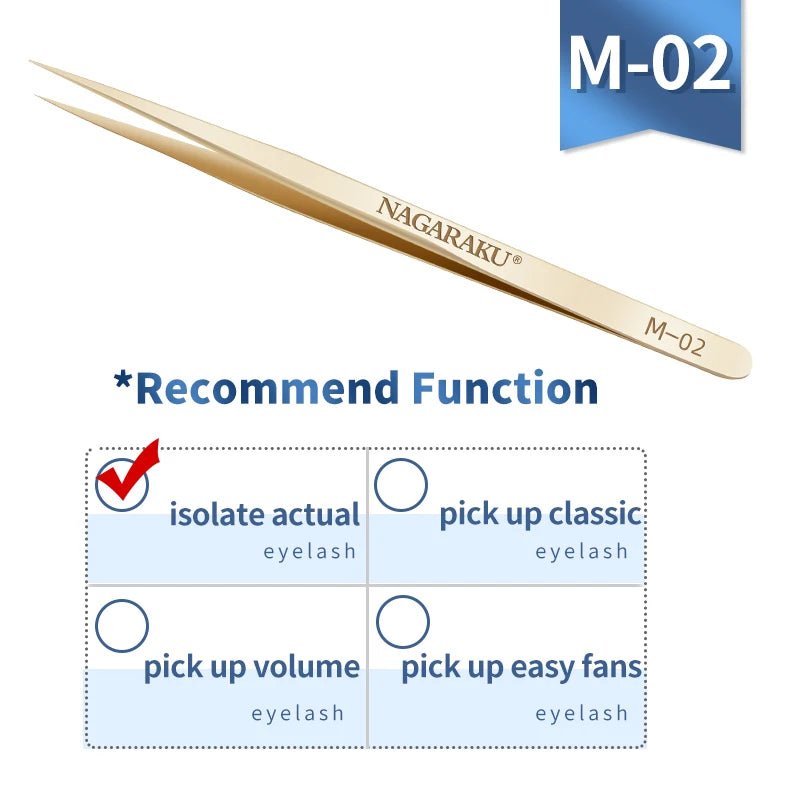 Personal Health Care Eyelash 3D Extension Tweezers - Stainless Steel - Accurate Clip