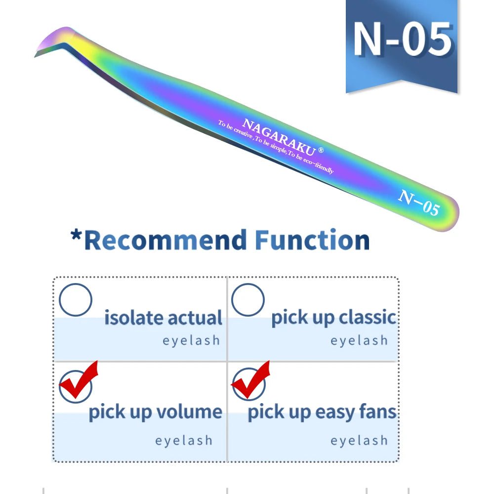 Personal Health Care Eyelash 3D Extension Tweezers - Stainless Steel - Accurate Clip