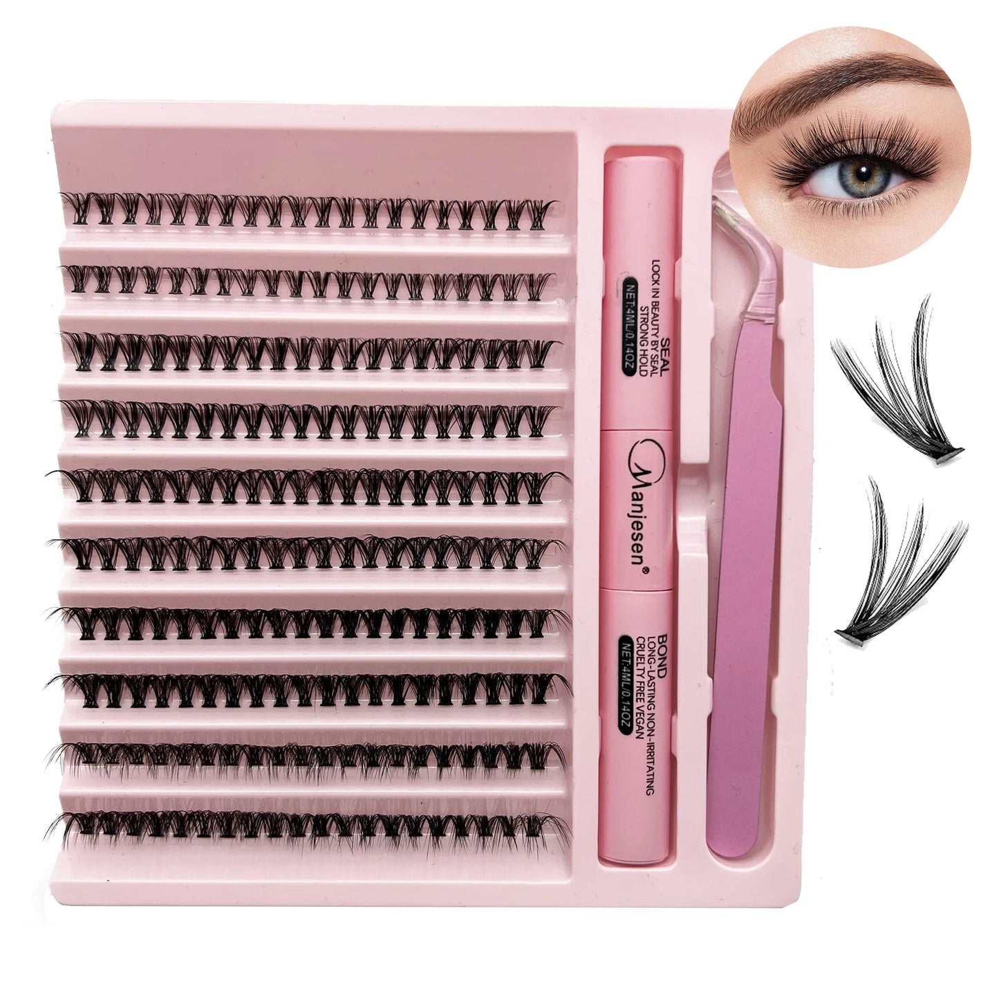 Personal Health Care Eyelash Extension Kit - Eyelash Clusters (200 Pieces)