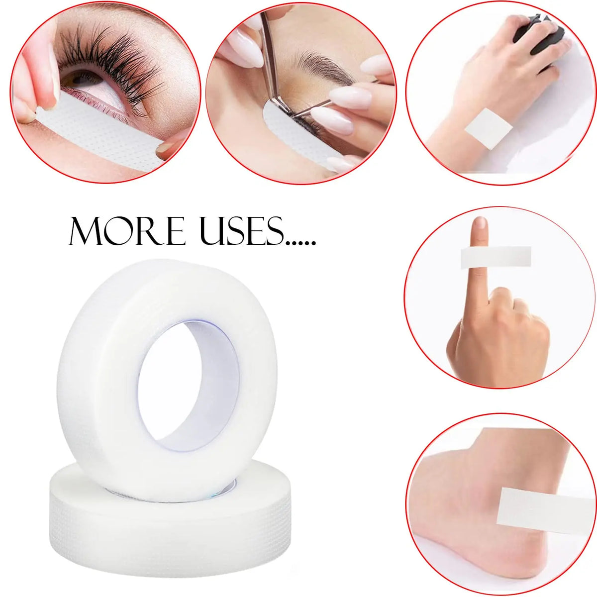 Personal Health Care Eyelash Tape Transparent Adhesive Micropore Fabric (10 Yards)