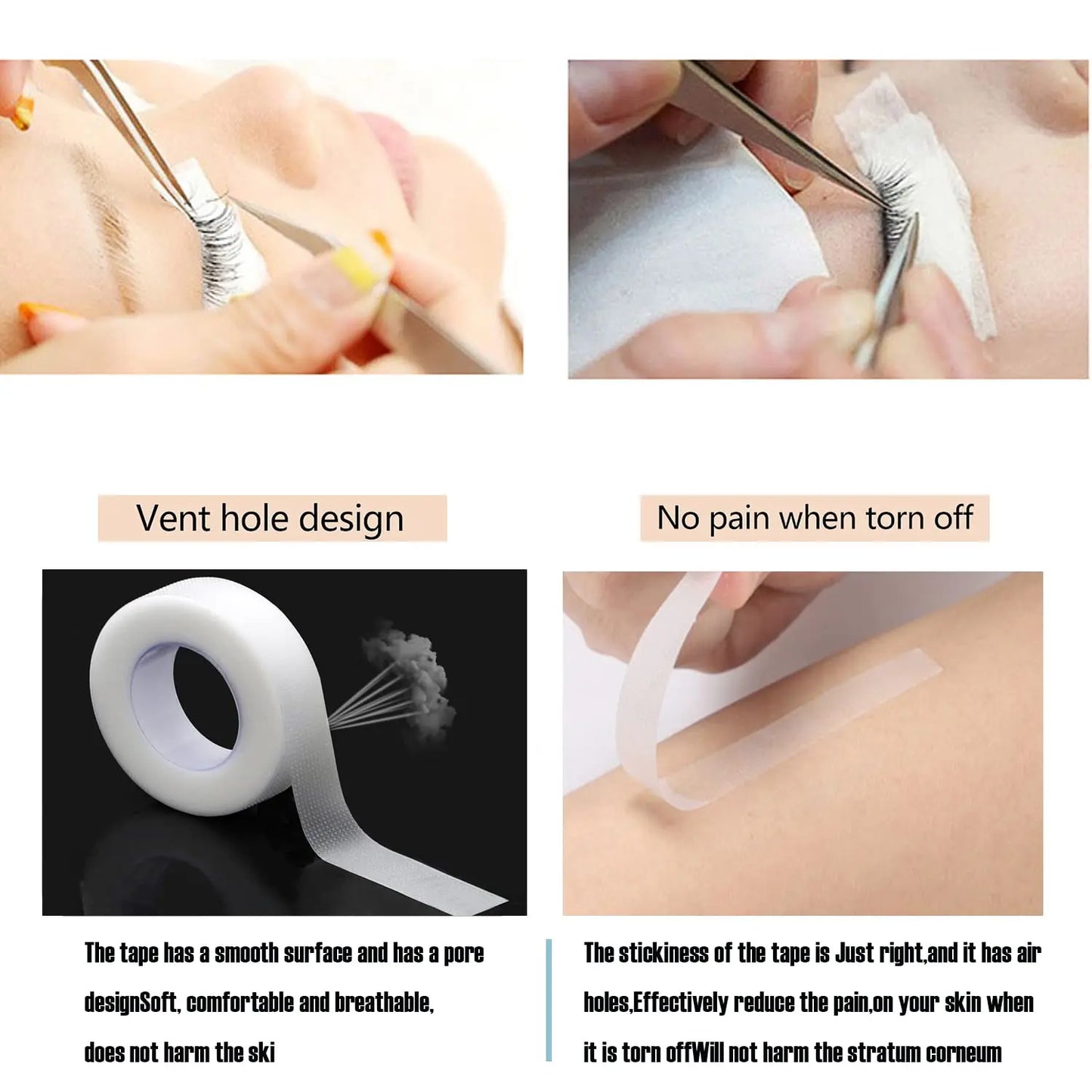 Personal Health Care Eyelash Tape Transparent Adhesive Micropore Fabric (10 Yards)