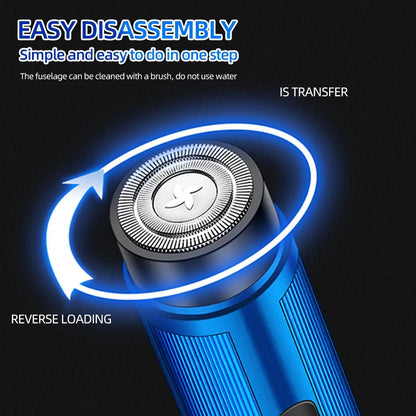 Personal Health Care Face Care Mini Electric Razor Shaver Rechargeable Unisex Blue Colour