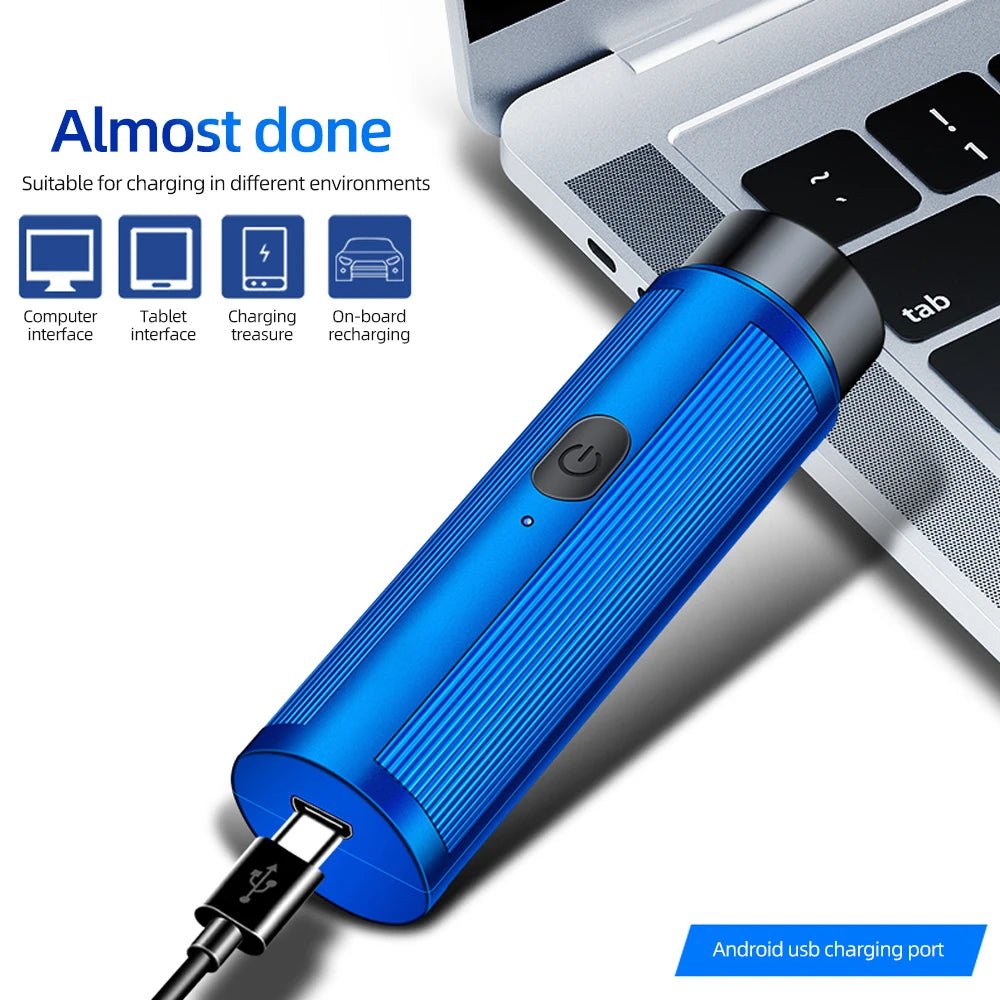 Personal Health Care Face Care Mini Electric Razor Shaver Rechargeable Unisex Blue Colour