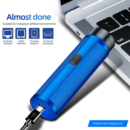 Personal Health Care Face Care Mini Electric Razor Shaver Rechargeable Unisex Blue Colour