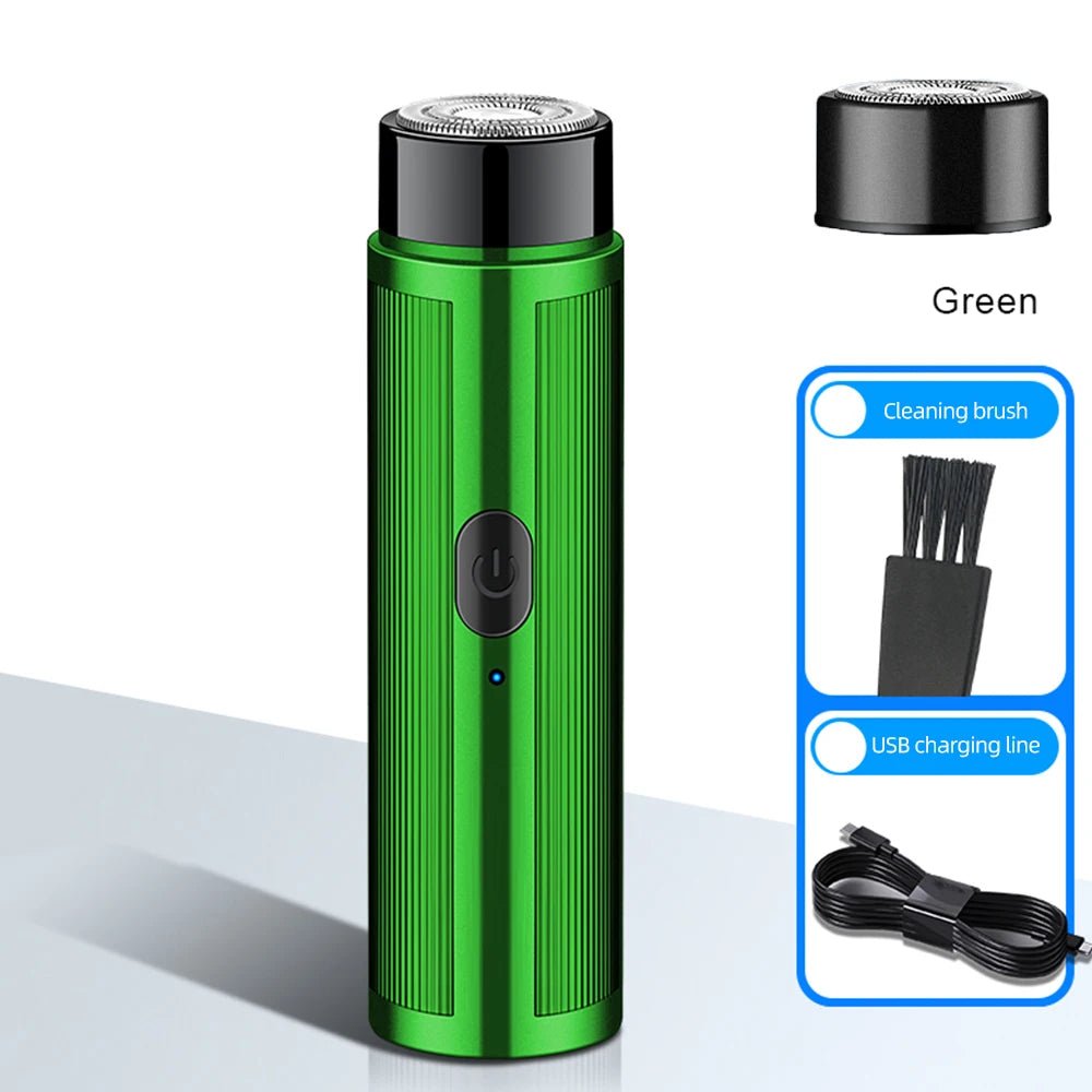 Personal Health Care Face Care Mini Electric Razor Shaver Rechargeable Unisex Green Colour