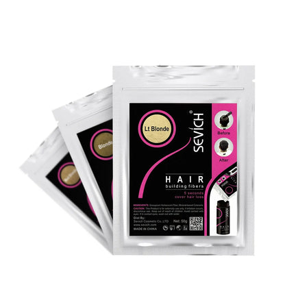 Wellness Hair Fibres Colours Keratin Hair Building Powder 3 bags show 