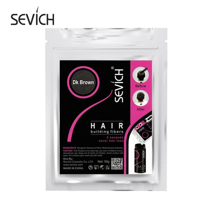 Wellness Hair Fibres Colours Keratin Hair Building Powder Dark brown Colour sachet