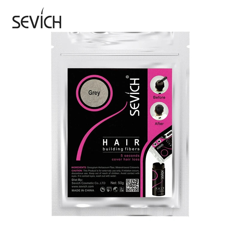 Wellness Hair Fibres Colours Keratin Hair Building Powder Grey Colour Sachet