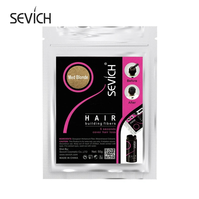 Wellness Hair Fibres Colours Keratin Hair Building Powder Medium Blonde Colour Sachet