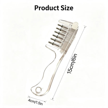 Personal Health Care Hair Oil Applicator Comb with Scalp Massager – Built-In Liquid Reservoir & Rolling Metal Teeth