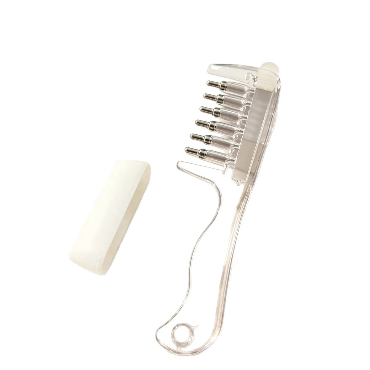 Personal Health Care Hair Oil Applicator Comb with Scalp Massager – Built-In Liquid Reservoir & Rolling Metal Teeth
