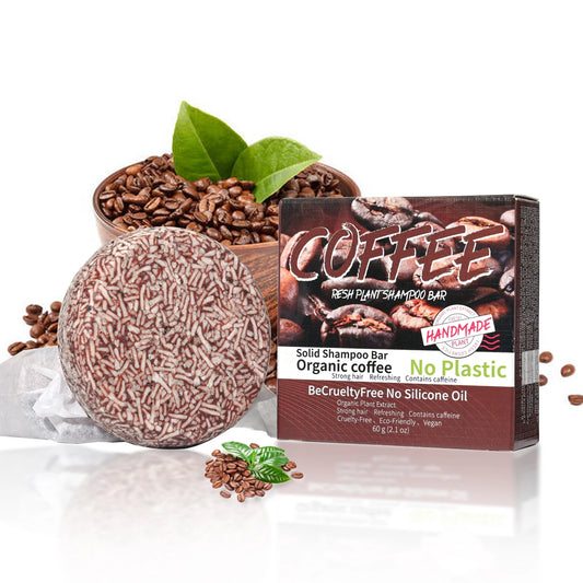 Personal Health Care Handmade Soap that Controls Dandruff - Coffee-Flavored Solid Shampoo, Nourishing Hair Essential Oil