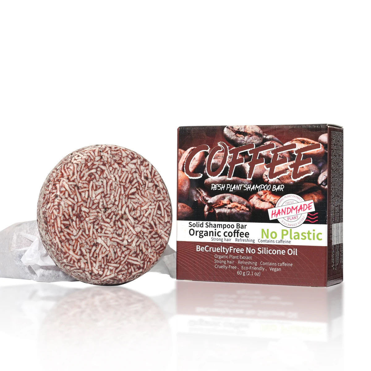 Personal Health Care Handmade Soap that Controls Dandruff - Coffee-Flavored Solid Shampoo, Nourishing Hair Essential Oil