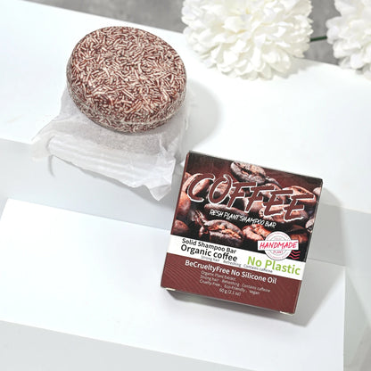 Personal Health Care Handmade Soap that Controls Dandruff - Coffee-Flavored Solid Shampoo, Nourishing Hair Essential Oil