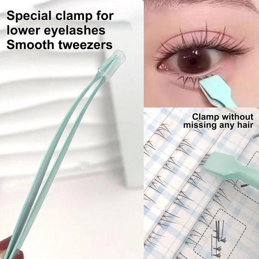 Personal Health Care Lower Eyelash Tweezers, Stainless Steel for Ladies