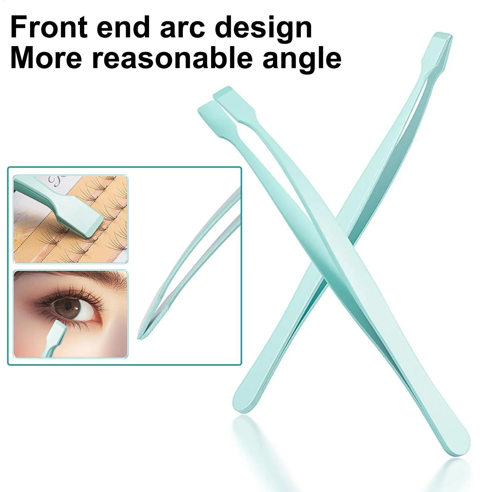 Personal Health Care Lower Eyelash Tweezers, Stainless Steel for Ladies
