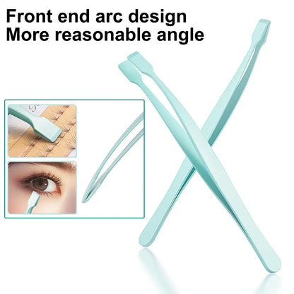 Personal Health Care Lower Eyelash Tweezers, Stainless Steel for Ladies