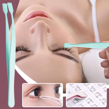 Personal Health Care Lower Eyelash Tweezers, Stainless Steel for Ladies