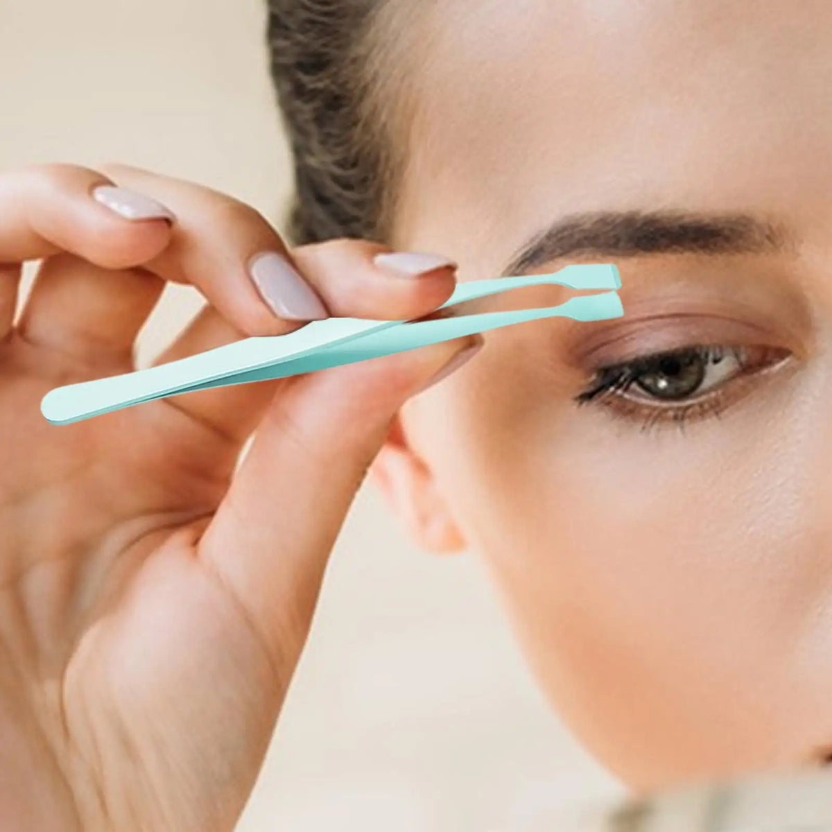Personal Health Care Lower Eyelash Tweezers, Stainless Steel for Ladies