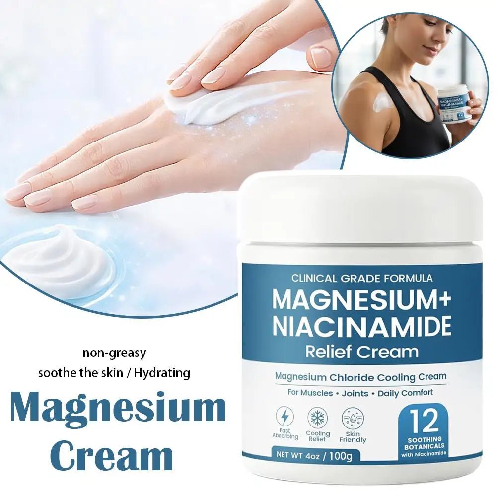 Personal Health Care Magnesium Niacinamide Relief Cream Topical for Joints, Legs, Feet