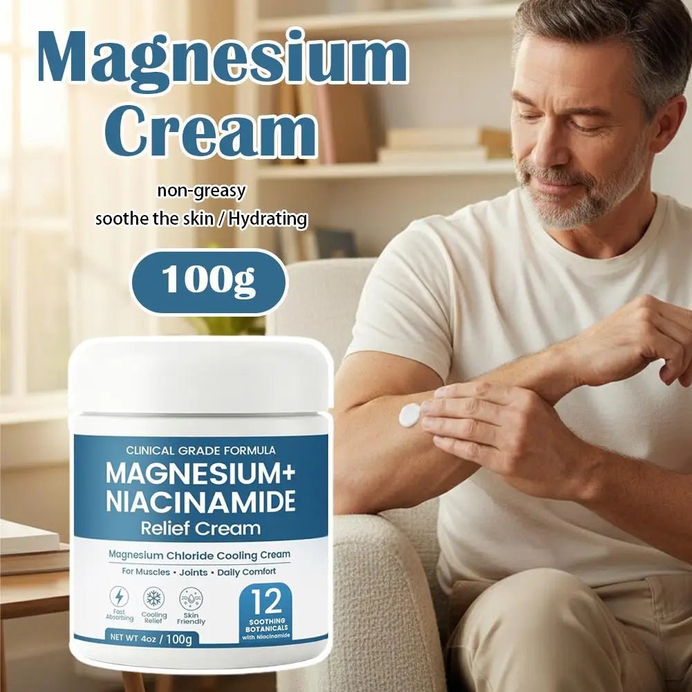 Personal Health Care Magnesium Niacinamide Relief Cream Topical for Joints, Legs, Feet